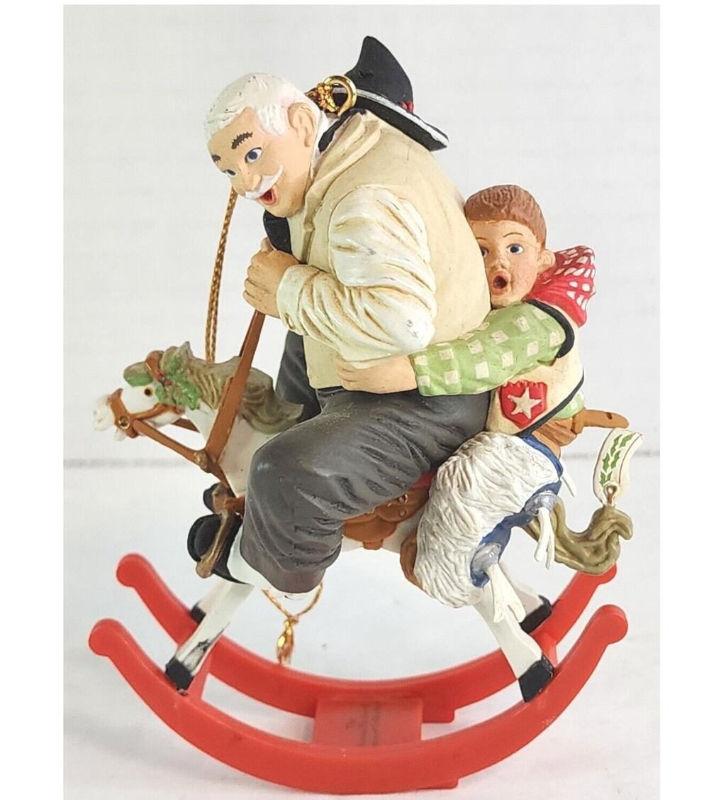 Norman Rockwell Ornament Collection GRAMPS AT THE REINS 1987 Christmas Club